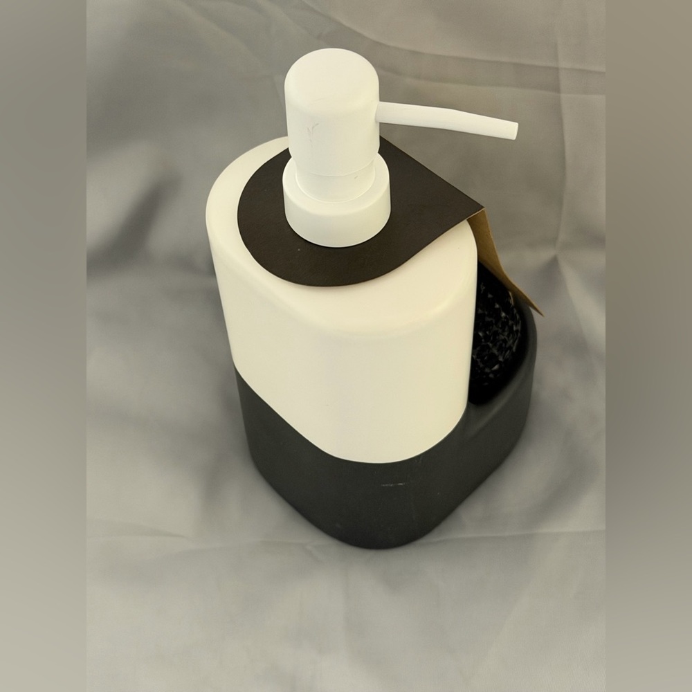 Black and White Soap Dispenser